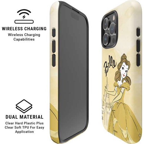 Disney Princess Belle Art iPhone 16 Pro Magsafe Impact Case